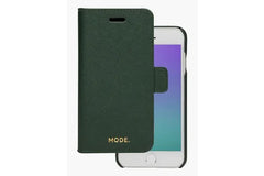 Dbramante1928 New York Leather Folio Case iPhone SE 3rd / 2nd / 8 / 7 Evergreen - BONUS Screen Protector