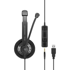 EPOS Sennheiser IMPACT SC 75 USB MS Wired/Double-Sided Headset w/ 3.5mm Jack Black
