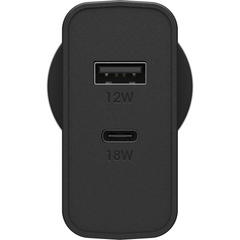 Otterbox Fast Charge USB-A & USB-C Wall Charger (AU) 30W - Black