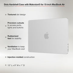 Incase Dots Hardshell Case with Makrolon for 15-inch MacBook Air (M2/M3, 2023-2024) - Clear