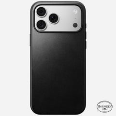 Modern Horween Leather Case for iPhone 18 Pro Max 6.9 in Black Horween - Nomad