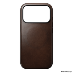 Modern Horween Leather Case for iPhone 18 Pro 6.3 in Rustic Brown Horween - Nomad