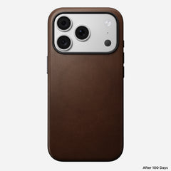 Modern Leather Case for iPhone 18 Pro 6.3 in Brown Ecco - Nomad