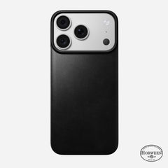 Magnetic Leather Back Case for iPhone 18 Pro 6.3 in Black Horween - Nomad