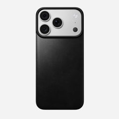 Magnetic Leather Back Case for iPhone 18 Pro 6.3 in Black Horween - Nomad