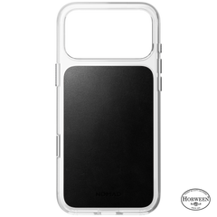 Clear + Leather Case for iPhone 18 Pro Max 6.9 in Black Horween - Nomad