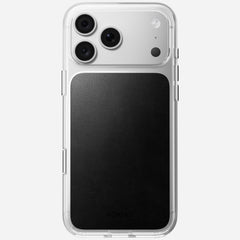 Clear + Leather Case for iPhone 18 Pro 6.3 in Black Horween - Nomad