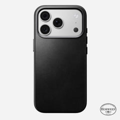Traditional Horween Leather Case for iPhone 18 Pro 6.3 in Black Horween - Nomad