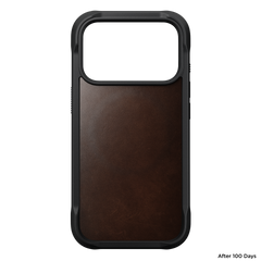 Rugged Horween Leather Case for iPhone 18 Pro 6.3 in Rustic Brown Horween - Nomad
