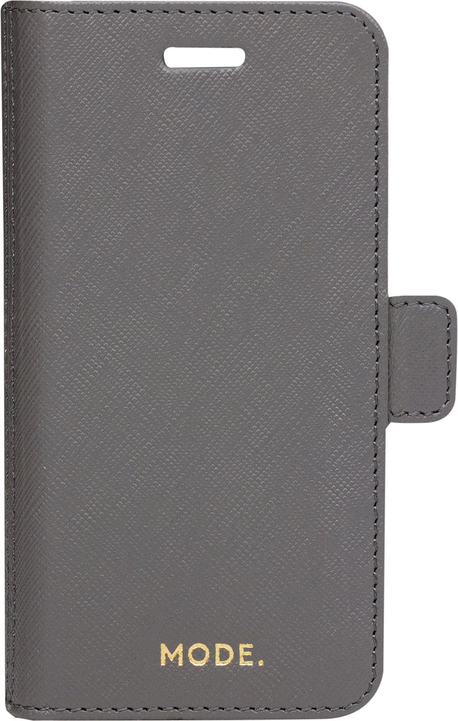 Dbramante1928 New York Leather Folio Case iPhone 8 / 7 / 6 Shadow Grey - BONUS Screen Protector