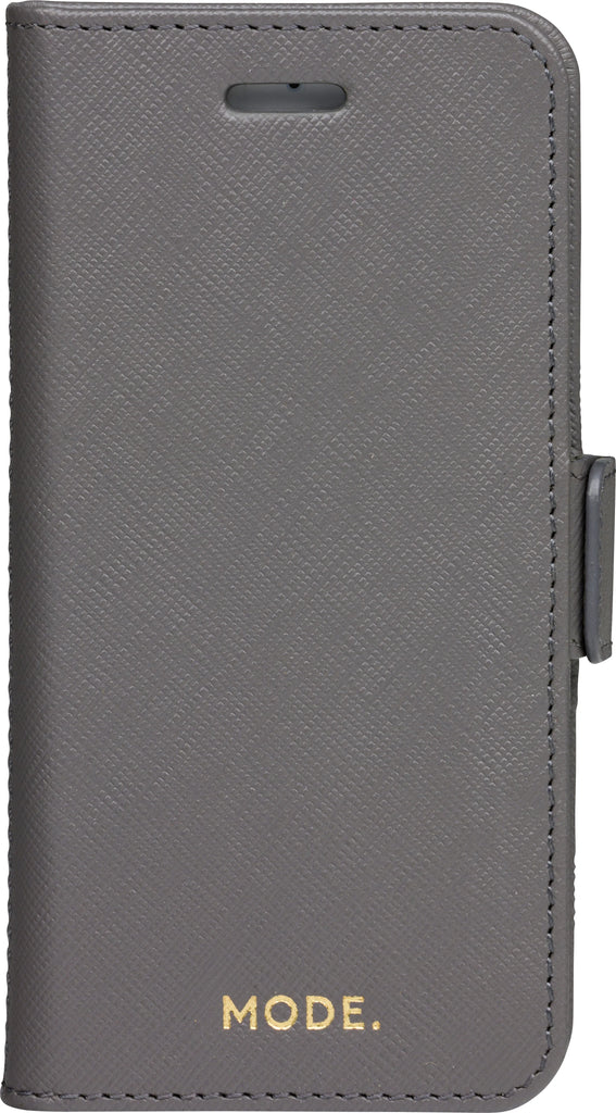 Dbramante1928 New York Leather Folio Case iPhone 8 / 7 / 6 Shadow Grey - BONUS Screen Protector