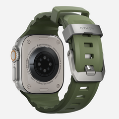 Nomad Rocky Point Band for Apple Watch 42-49 & Ultra 1 - 3 - Forest Green (Natural Hardware)