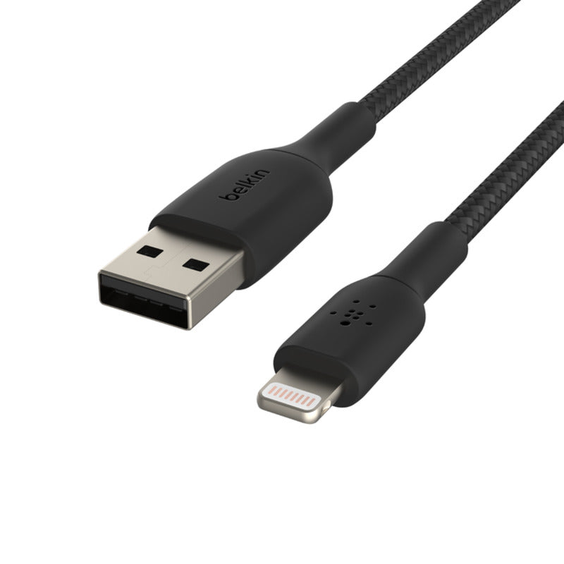 Belkin BoostCharge Braided Lightning to USB-A Cable 15cm / 6in - Black