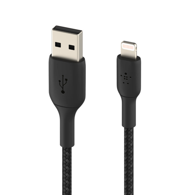 Belkin BoostCharge Braided Lightning to USB-A Cable 2m / 6.6ft - Black