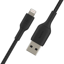 Load image into Gallery viewer, Belkin BoostCharge Braided Lightning to USB-A Cable 2m / 6.6ft - Black