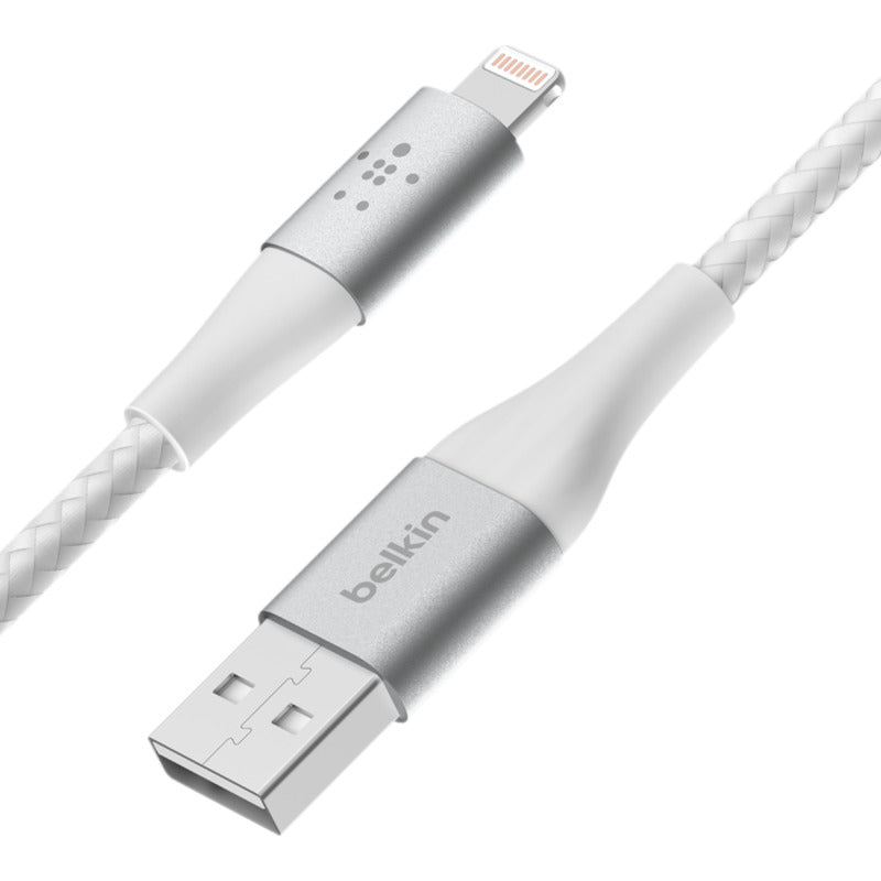 Belkin BoostCharge Braided Lightning to USB-A Cable 2m / 6.6ft - White
