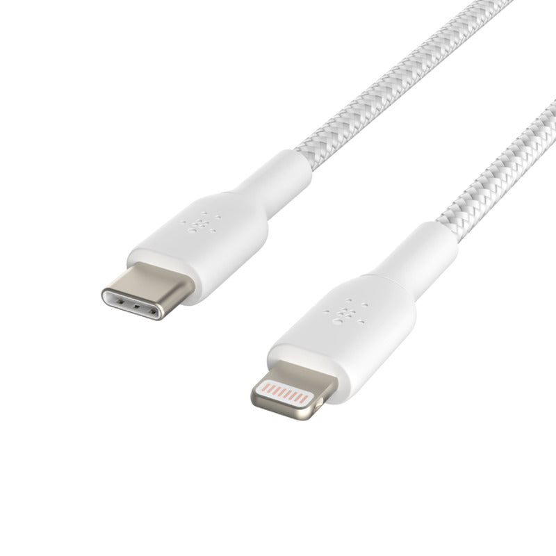 Belkin BoostCharge Braided USB-C to Lightning Cable 2m / 3.3ft - White