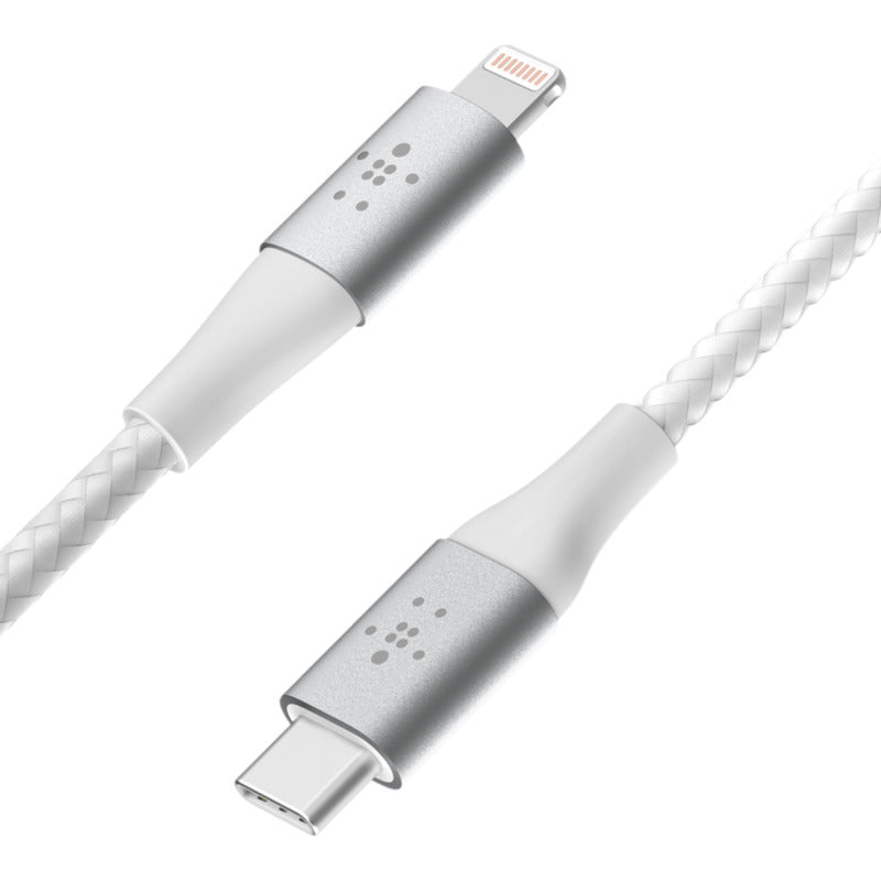 Belkin BoostCharge Braided USB-C to Lightning Cable 2m / 3.3ft - White