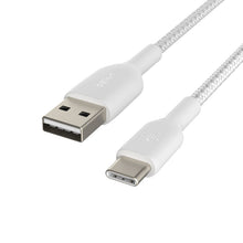 Load image into Gallery viewer, Belkin BoostCharge Braided USB-C to USB-A Cable 1m / 3.3ft - White