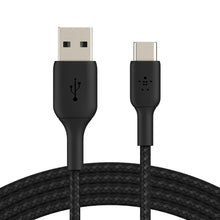 Load image into Gallery viewer, Belkin BoostCharge Braided USB-C to USB-A Cable 2m / 3.3ft - Black