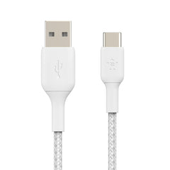 Belkin BoostCharge Braided USB-C to USB-A Cable 2m / 6.6 ft - White