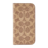 Coach Folio Case for iPhone 16 Standard Signature Tan