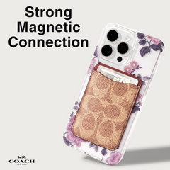 Coach MagSafe Card Holder Magnetic Wallet - Signature Tan