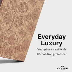 Coach Folio Case Signature for iPhone 16 Pro Max - Tan