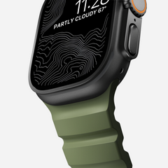 Nomad Rocky Point Band for Apple Watch 42-49 & Ultra 1 - 3 - Forest Green (Black Hardware)