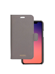 Dbramante1928 New York Leather Folio Case iPhone 11 Pro / X / XS - Shadow Grey (BONUS Screen Protector!!)