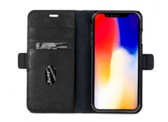 Dbramante1928 New York Leather Folio Case iPhone XS Max -Night Black