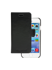 Dbramante1928 Lynge Leather Folio Case iPhone SE 3rd / 2nd / 8 / 7 Black - BONUS Screen Protector