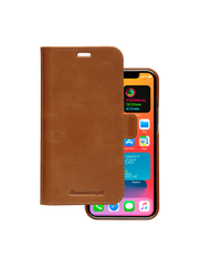 Dbramante1928 Lynge Leather Folio Case iPhone SE 3rd / 2nd / 8 / 7 Tan - BONUS Screen Protector