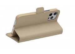 Dbramante1928 Milano Saffiano Leather Folio Case iPhone 12 / 12 Pro Sahara Sand with FREE SCREEN GUARD