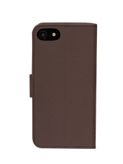 Dbramante1928 Milano Saffiano Leather Folio Case iPhone SE 3rd / 2nd / 8 / 7 - Dark Chocolate