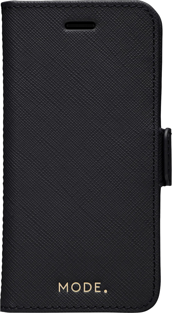 Dbramante1928 New York Leather Folio Case iPhone SE 3rd / 2nd / 8 / 7 Night Black - BONUS Screen Protector