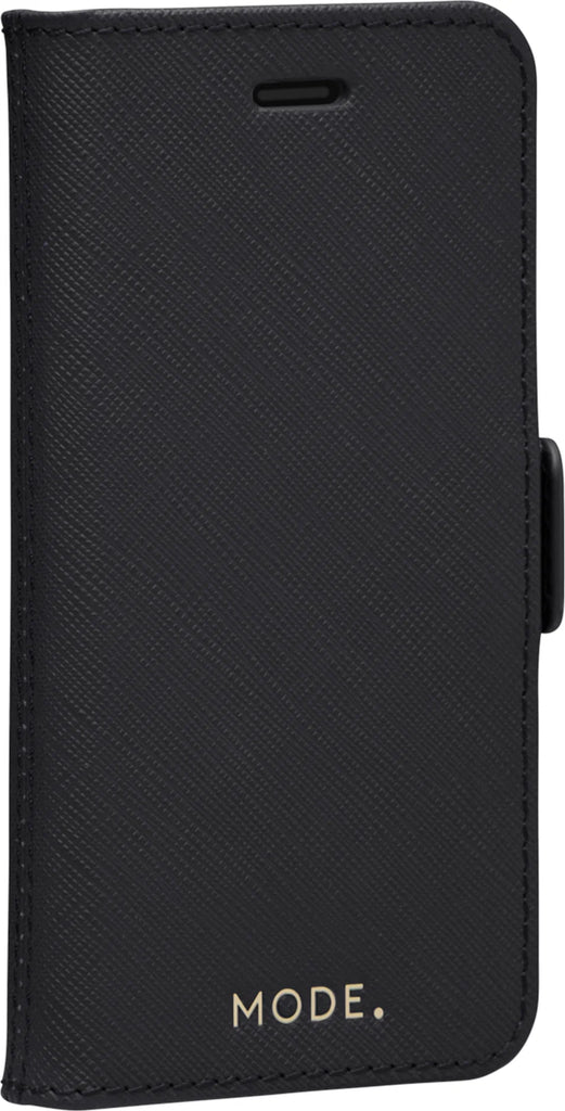 Dbramante1928 New York Leather Folio Case iPhone SE 3rd / 2nd / 8 / 7 Night Black - BONUS Screen Protector