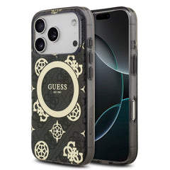 guess case for iphone 17 pro black front view