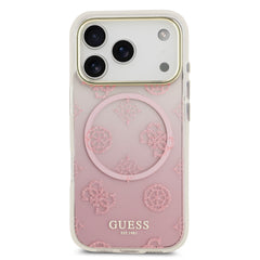guess glitter case for iphone 17 pro pink side profile