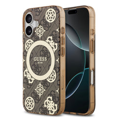 guess case for iphone 17 standard brown front view