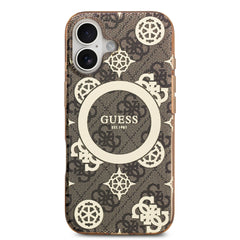guess case for iphone 17 standard brown side profile