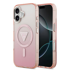 guess case for iphone 17 standard pink front view