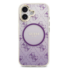 guess glitter case for iphone 17 standard purple side profile