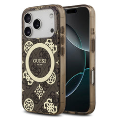 guess case for iphone 17 pro max brown front view