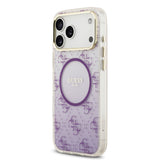 guess glitter case for iphone 17 pro max purple back design