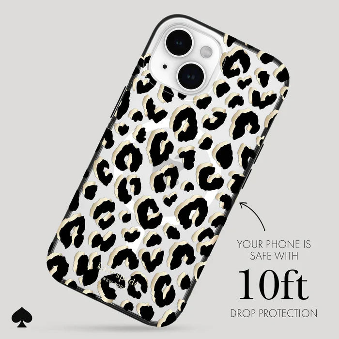 Kate Spade New York City Leopard Case for iPhone 15 Plus