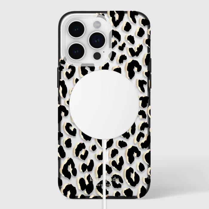 Kate Spade New York City Leopard Case for iPhone 15 Pro