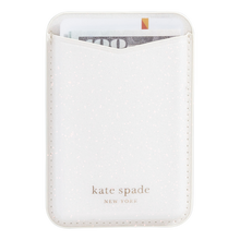 Load image into Gallery viewer, Kate Spade New York MagSafe Card Holder - White Glitter