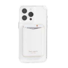 Kate Spade New York MagSafe Card Holder Magnetic Wallet - White Glitter