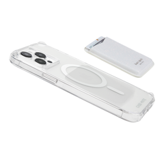 Kate Spade New York MagSafe Card Holder Magnetic Wallet - White Glitter